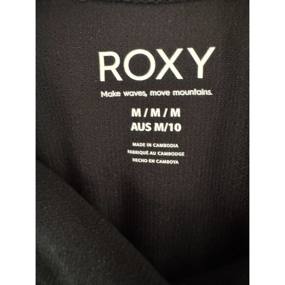 Roxy Black Ribbed One Piece Swimsuit Love The Muse Underwire Swimwear Size M NWT - Picture 4 of 9